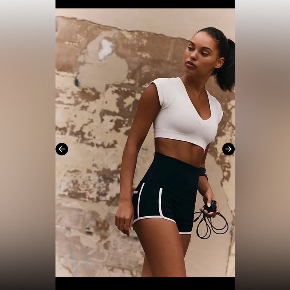 Free people movement black athletic shorts